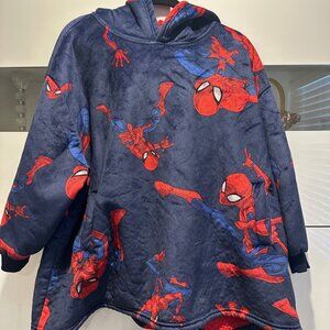Spiderman Plush Very Oversized Children's One Size Fits Most Hoodie/W Pockets